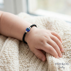 925 Sterling Silver Baby Nazariya Bracelet with Evil Eye Protection | VishandCo